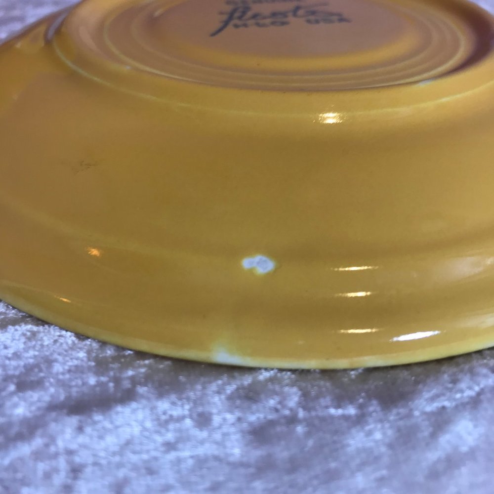 Genuine Fiesta Vintage Yellow Mug with Matching Saucer GUC Retro Kitchen Tea Cup - Picture 9 of 12